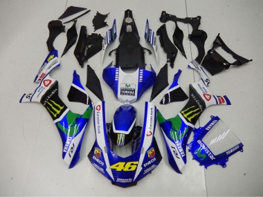 Blau Blau Weiß ENEOS Movistar 46 2015-2019 YZF R1 Motorrad Verkleidung