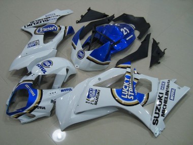 Blau Lucky Strike 2007-2008 GSXR 1000 Motorrad Verkleidung