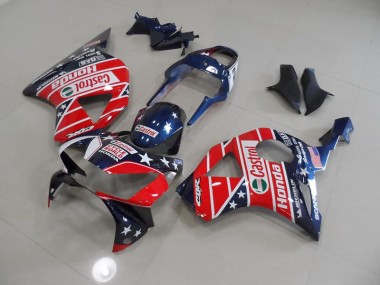 Blau Rot Castrol Zykluswelt 2002-2003 CBR900RR 954 Motorrad Verkleidung