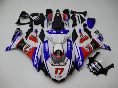 Blau Rot KGN 17 2015-2019 YZF R1 Motorrad Verkleidung
