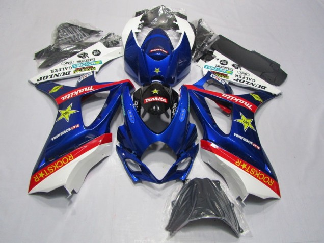 Blau Rot Rockstar 2007-2008 GSXR 1000 Motorrad Verkleidung Blau Rot Rockstar 2007-2008 GSXR 1000 Motorrad Verkleidung