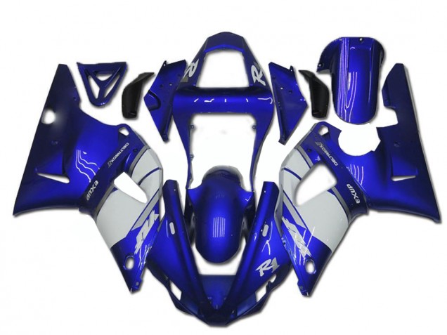 Blau Weiß 2000-2001 YZF R1 Motorrad Verkleidungen Blau Weiß 2000-2001 YZF R1 Motorrad Verkleidungen
