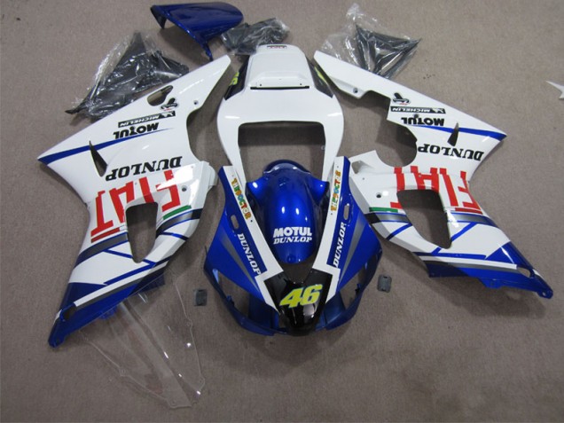 Blau Weiß Motul Dunlop 46 2009-2011 YZF R1 Motorrad Verkleidung