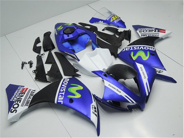 Blau Weiß Schwarz 2012-2014 YZF R1 Motorrad Verkleidung Blau Weiß Schwarz 2012-2014 YZF R1 Motorrad Verkleidung