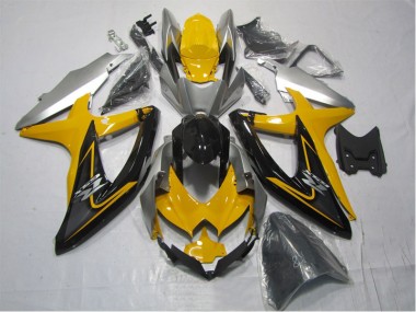 Gelb Schwarz 2007-2008 GSXR 1000 Motorrad Verkleidungen