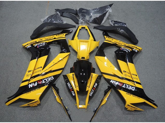 Gelb Schwarz Delt Fin 2011-2015 ZX10R Motorrad Verkleidung Gelb Schwarz Delt Fin 2011-2015 ZX10R Motorrad Verkleidung