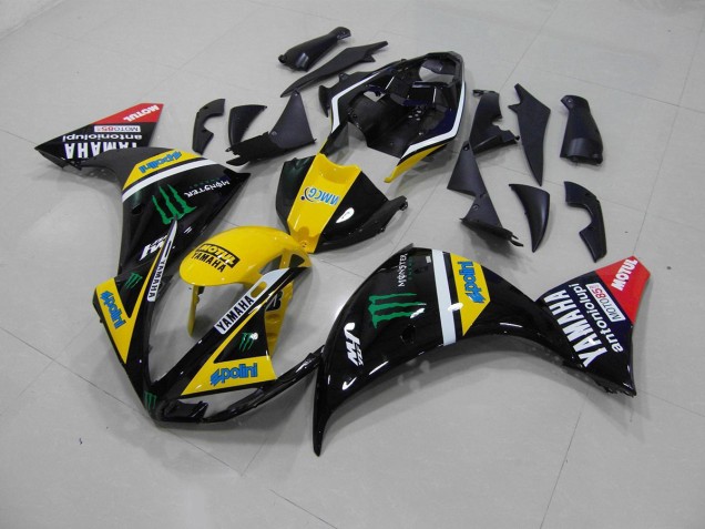 Gelb Schwarz Monster 2012-2014 YZF R1 Motorrad Verkleidung Gelb Schwarz Monster 2012-2014 YZF R1 Motorrad Verkleidung