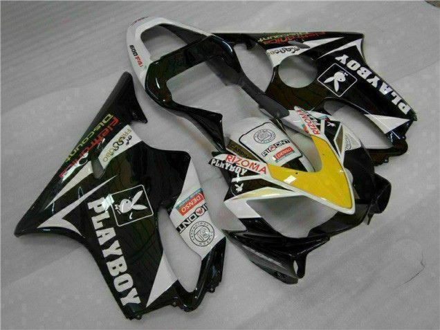 Gelb Silber Schwarz Playboy 2001-2003 CBR600 F4i Motorrad Verkleidung Gelb Silber Schwarz Playboy 2001-2003 CBR600 F4i Motorrad Verkleidung