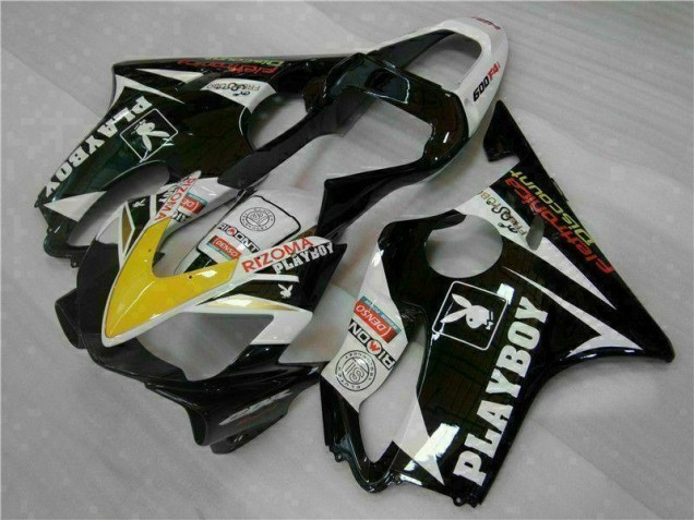 Gelb Silber Schwarz Playboy 2001-2003 CBR600 F4i Motorrad Verkleidung Gelb Silber Schwarz Playboy 2001-2003 CBR600 F4i Motorrad Verkleidung