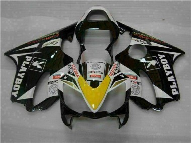 Gelb Silber Schwarz Playboy 2001-2003 CBR600 F4i Motorrad Verkleidung