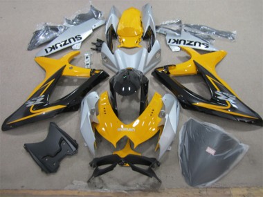 Gelb Weiß Schwarz 2008-2010 GSXR 600 Motorrad Verkleidung