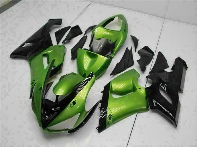 Grün 2005-2006 ZX6R Motorrad Verkleidungen Grün 2005-2006 ZX6R Motorrad Verkleidungen