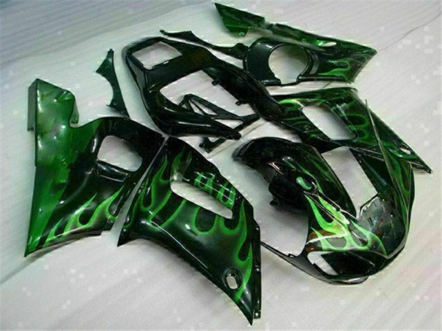 Grün Schwarz 1998-2002 YZF R6 Motorrad Verkleidung Grün Schwarz 1998-2002 YZF R6 Motorrad Verkleidung