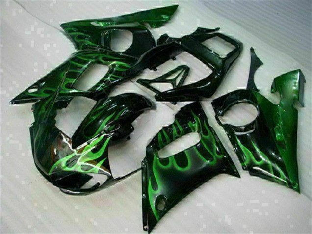 Grün Schwarz 1998-2002 YZF R6 Motorrad Verkleidung Grün Schwarz 1998-2002 YZF R6 Motorrad Verkleidung