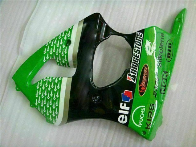 Grün Schwarz 2000-2002 ZX6R Motorrad Verkleidungen Grün Schwarz 2000-2002 ZX6R Motorrad Verkleidungen
