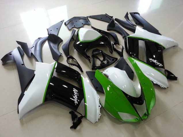 Grün Schwarz Weiß 2007-2008 ZX6R Motorrad Verkleidung Grün Schwarz Weiß 2007-2008 ZX6R Motorrad Verkleidung