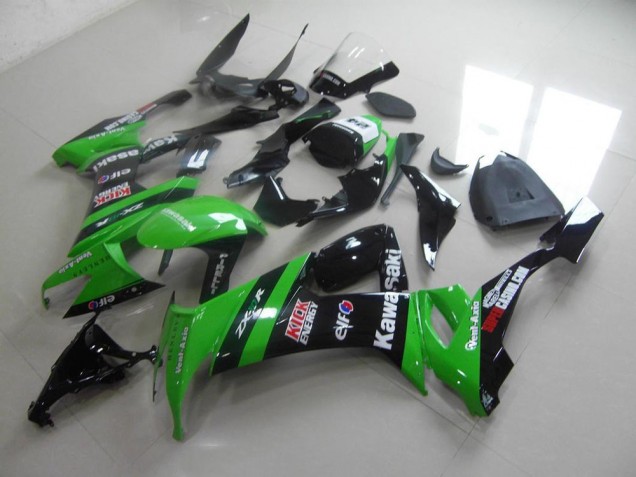 Grün Schwarzer Kick 2008-2010 ZX10R Motorrad Verkleidung Grün Schwarzer Kick 2008-2010 ZX10R Motorrad Verkleidung