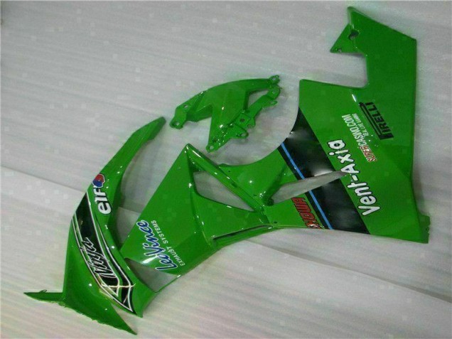 Grün Schwarzer LeoVince 2009-2012 ZX6R Motorrad Verkleidung Grün Schwarzer LeoVince 2009-2012 ZX6R Motorrad Verkleidung