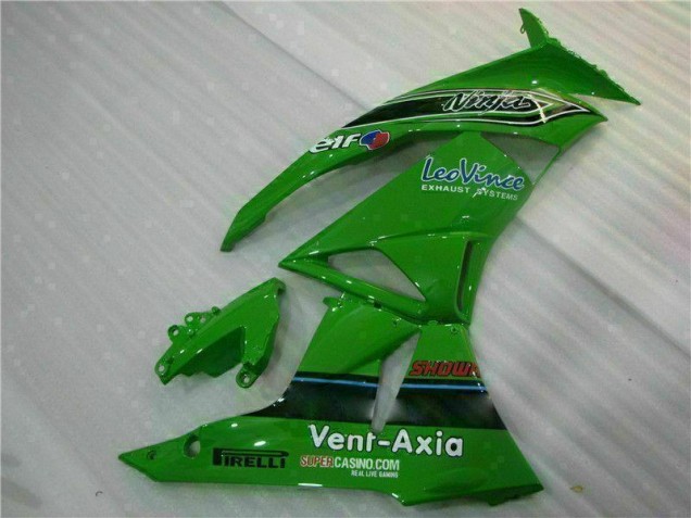 Grün Schwarzer LeoVince 2009-2012 ZX6R Motorrad Verkleidung Grün Schwarzer LeoVince 2009-2012 ZX6R Motorrad Verkleidung