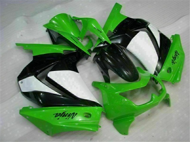 Grün Schwarzer Ninja 2008-2012 EX250 Motorrad Vollverkleidung Grün Schwarzer Ninja 2008-2012 EX250 Motorrad Vollverkleidung