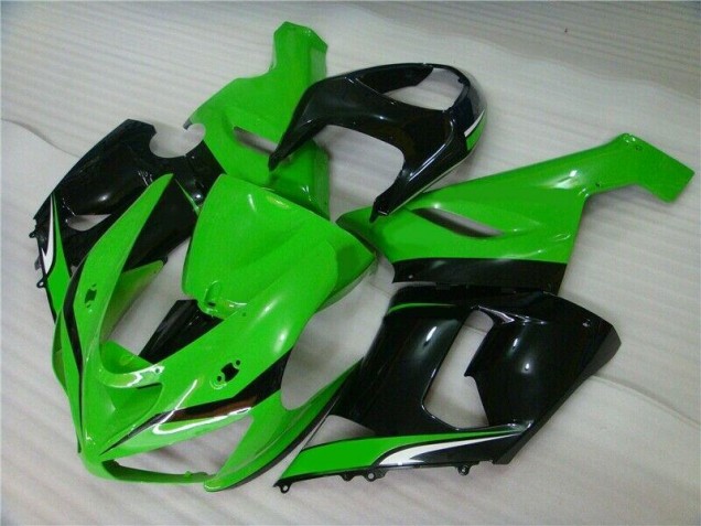 Grün Weiß Schwarz 2005-2006 ZX6R Motorrad Verkleidung Grün Weiß Schwarz 2005-2006 ZX6R Motorrad Verkleidung