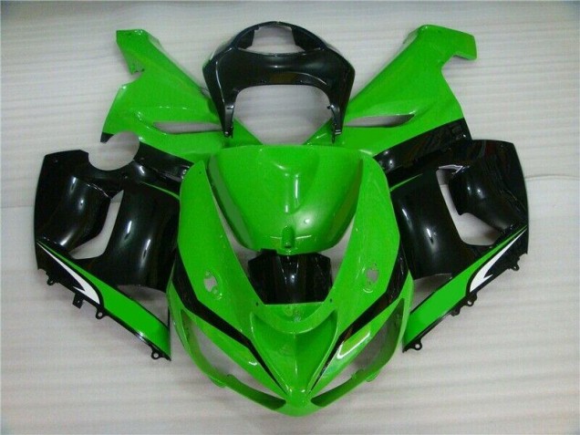 Grün Weiß Schwarz 2005-2006 ZX6R Motorrad Verkleidung Grün Weiß Schwarz 2005-2006 ZX6R Motorrad Verkleidung