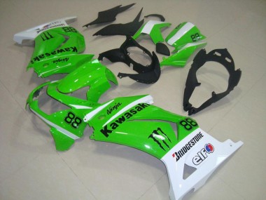 Grün und Weiß 2008-2012 ZX250R Motorrad Verkleidung