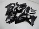 Suzuki GSXR 1000 Motorrad Verkleidung 2007-2008 - Glanzendes Schwarz Matt Schwarz Kein Aufkleber