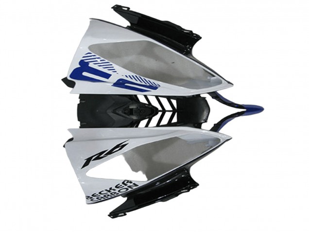 Yamaha YZF R6 Motorrad Verkleidung 2008-2016 - Weiss Blau Matt Schwarz Yamalube