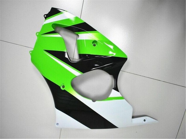 Kawasaki ZX6R Motorrad Verkleidung Kit 2000-2002 - Grun Weiss Schwarz