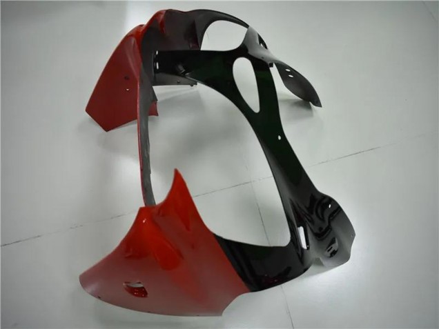 Kawasaki ZX6R Motorrad Verkleidung 2000-2002 - Weiss Rot Glanzendes Schwarz