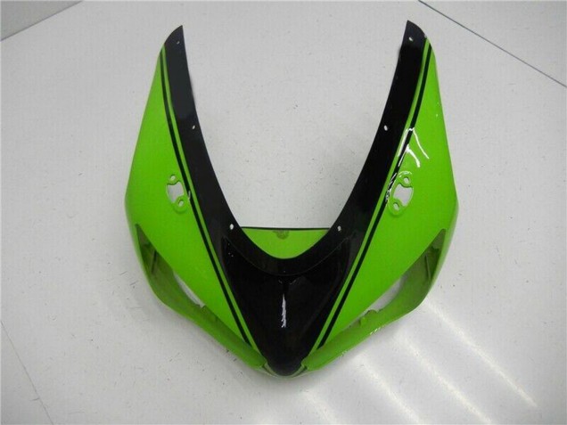 Kawasaki ZX6R Motorrad Verkleidung 2005-2006 - Grun Glanzendes Schwarz