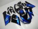 Kawasaki ZX6R Motorrad Verkleidung Kit 2005-2006 - Blau Glanzendes Schwarz