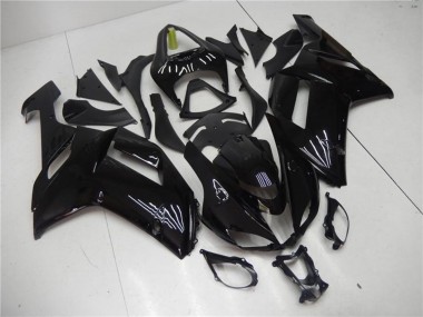 Kawasaki ZX6R Motorrad Verkleidung 2007-2008 - Glanzendes Schwarz