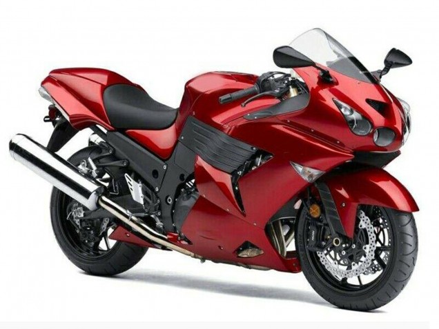 Kawasaki ZX14R ZZR1400 Motorrad Verkleidung 2006-2011 - Rot