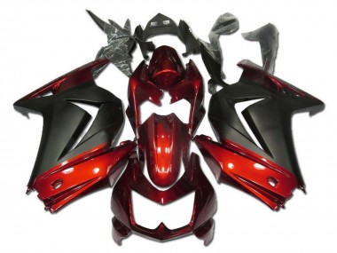 Kawasaki EX250 Motorrad Verkleidung 2008-2012 - Rot Matt Schwarz