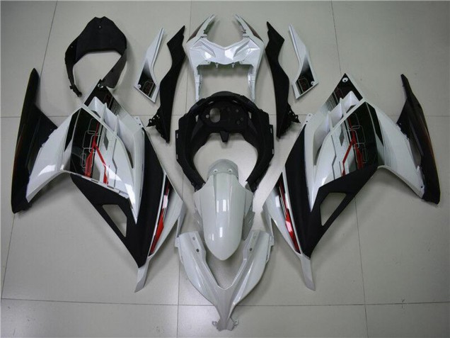 Kawasaki Ninja 300 EX300R Motorrad Verkleidung 2013-2024 - Weiss Rot Schwarz