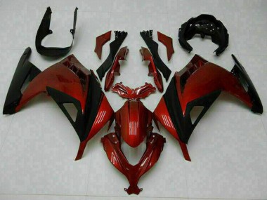 Kawasaki Ninja 300 EX300R Motorrad Verkleidung 2013-2024 - Rot Schwarz