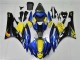 Yamaha YZF R6 Motorrad Verkleidung 2006-2007 - Blau Gelb Glanzendes Schwarz Hai