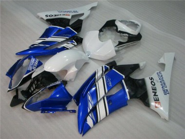 Yamaha YZF R6 Motorrad Verkleidung 2008-2016 - Weiss Blau Schwarz ENEOS Semakin Didepan