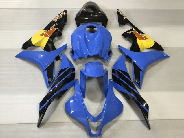 Honda CBR600RR Motorrad Verkleidung 2007-2008 - Blau Gelb Glanzendes Schwarz Red Bull