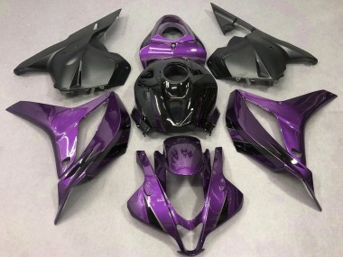 Honda CBR600RR Motorrad Verkleidung 2009-2012 - Lila Glanzendes Schwarz OEM Stil
