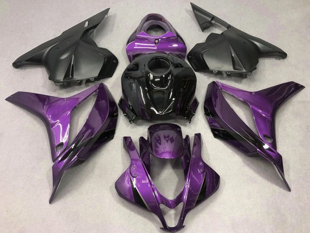 Honda CBR600RR Motorrad Verkleidung 2009-2012 - Lila Glanzendes Schwarz OEM Stil