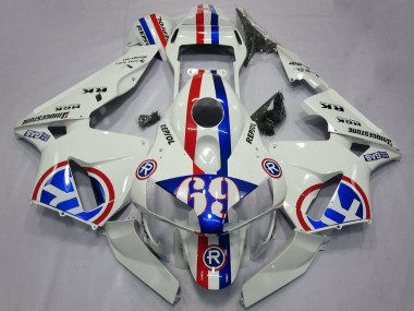 Honda CBR600RR Motorrad Verkleidung 2003-2004 - Weiss Rot Blau Repsol 69