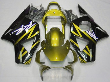 Honda CBR954RR Motorrad Verkleidung 2002-2003 - Elektrisches Gelb Glanzendes Schwarz