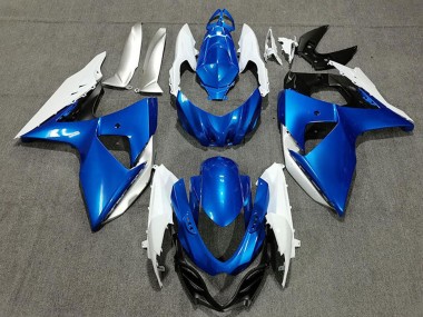 Suzuki GSXR 1000 Motorrad Verkleidung 2009-2016 - Blau Weiss Silber Schwarz