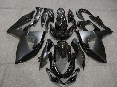 Suzuki GSXR 1000 Motorrad Verkleidung 2009-2016 - Glanzendes Schwarz Matt Schwarz