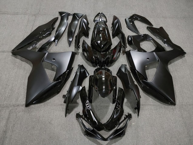 Suzuki GSXR 1000 Motorrad Verkleidung 2009-2016 - Glanzendes Schwarz Matt Schwarz
