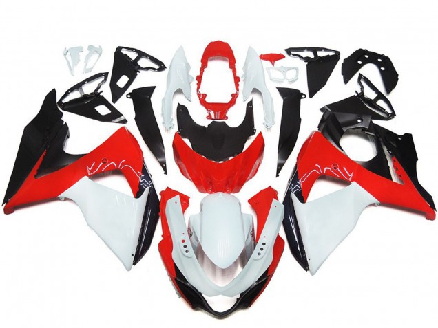 Suzuki GSXR 1000 Motorrad Verkleidung Kit 2009-2016 - Weiss Rot Schwarz
