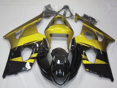 Suzuki GSXR 1000 Motorrad Verkleidung 2003-2004 - Gelb Glanzendes Schwarz